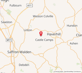 Map of Shudy Camps, EnglandEngland