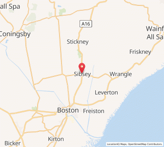 Map of Sibsey, EnglandEngland