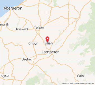 Map of Silian, WalesWales