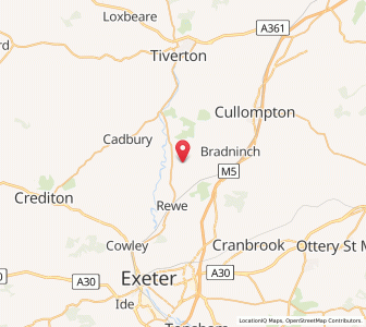 Map of Silverton, EnglandEngland