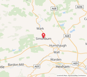 Map of Simonburn, EnglandEngland