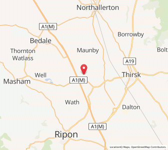 Map of Sinderby, EnglandEngland