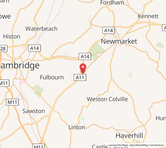 Map of Six Mile Bottom, EnglandEngland