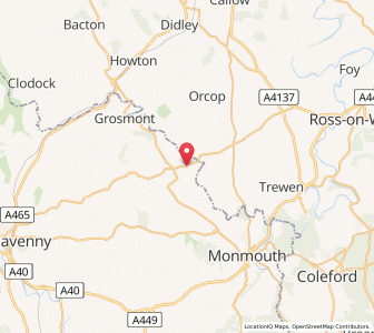 Map of Skenfrith, WalesWales