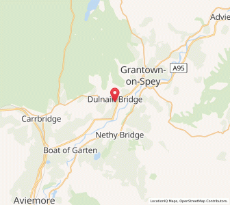 Map of Skye of Curr, ScotlandScotland