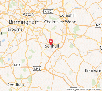 Map of Solihull, EnglandEngland