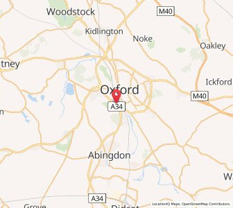 Map of South Hinksey, EnglandEngland