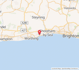 Map of South Lancing, EnglandEngland