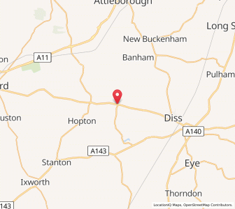 Map of South Lopham, EnglandEngland