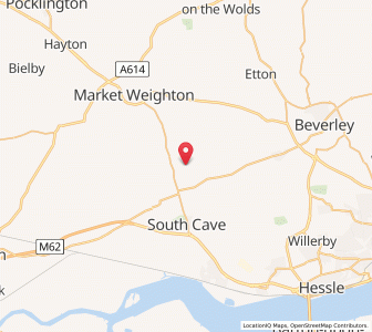 Map of South Newbald, EnglandEngland