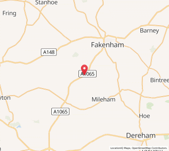 Map of South Raynham, EnglandEngland
