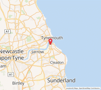 Map of South Shields, EnglandEngland