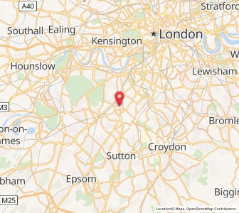 Map of South Wimbledon, EnglandEngland