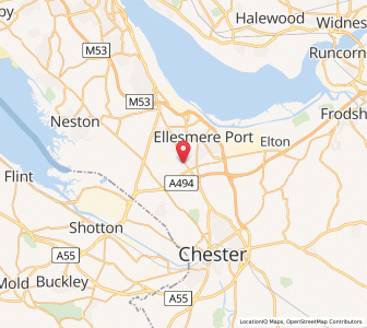 Map of South Wirral, EnglandEngland