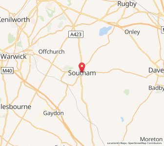 Map of Southam, EnglandEngland