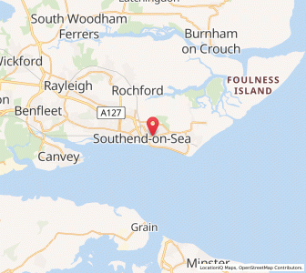 Map of Southchurch Village, EnglandEngland