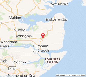 Map of Southminster, EnglandEngland