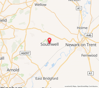 Map of Southwell, EnglandEngland
