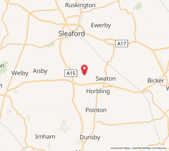Map of Spanby, EnglandEngland