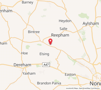 Map of Sparham, EnglandEngland