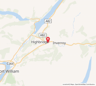 Map of Spean Bridge, ScotlandScotland