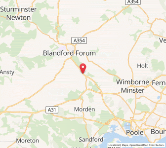 Map of Spetisbury, EnglandEngland