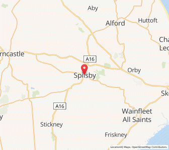 Map of Spilsby, EnglandEngland