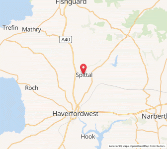 Map of Spittal, WalesWales