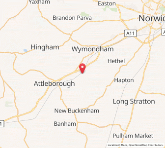 Map of Spooner Row, EnglandEngland