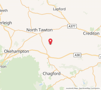 Map of Spreyton, EnglandEngland