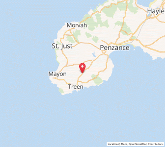 Map of St. Buryan, EnglandEngland
