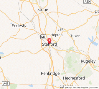 Map of Stafford, EnglandEngland