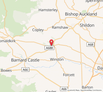 Map of Staindrop, EnglandEngland