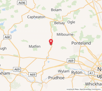 Map of Stamfordham, EnglandEngland