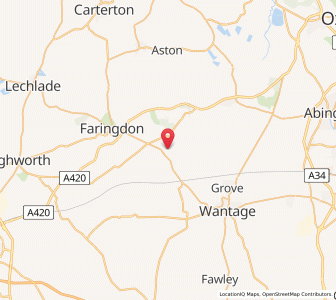 Map of Stanford in the Vale, EnglandEngland