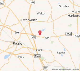 Map of Stanford on Avon, EnglandEngland