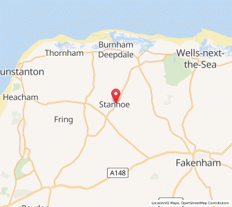 Map of Stanhoe, EnglandEngland