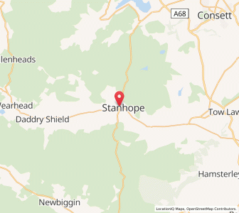 Map of Stanhope, EnglandEngland