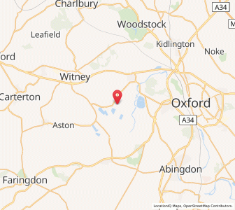 Map of Stanton Harcourt, EnglandEngland