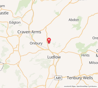 Map of Stanton Lacy, EnglandEngland
