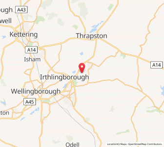 Map of Stanwick, EnglandEngland