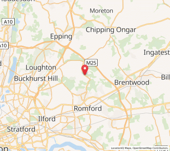 Map of Stapleford Abbots, EnglandEngland