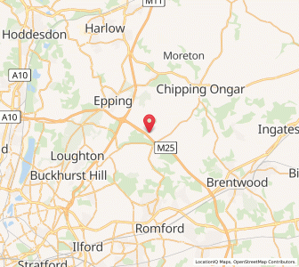 Map of Stapleford Tawney, EnglandEngland