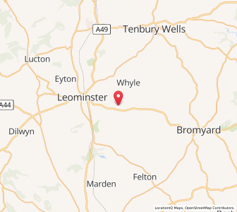 Map of Steens Bridge, EnglandEngland