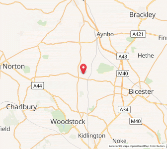 Map of Steeple Aston, EnglandEngland
