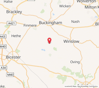 Map of Steeple Claydon, EnglandEngland