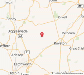 Map of Steeple Morden, EnglandEngland