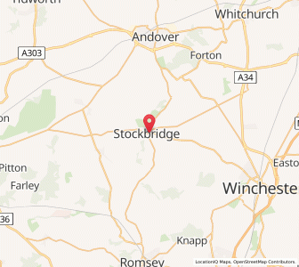 Map of Stockbridge, EnglandEngland