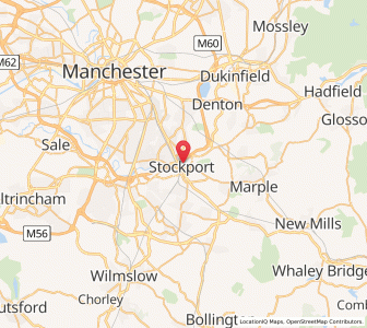 Map of Stockport, EnglandEngland