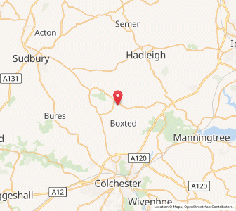 Map of Stoke by Nayland, EnglandEngland